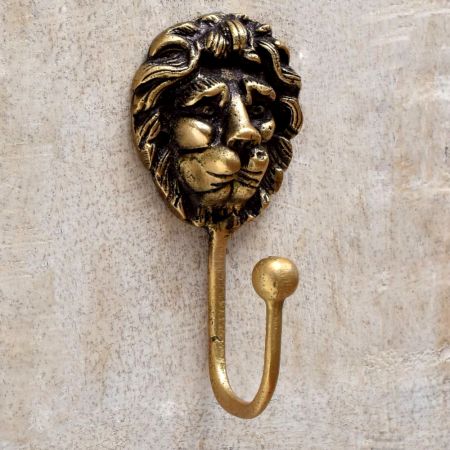Brass Lion King Of The Jungle Hook